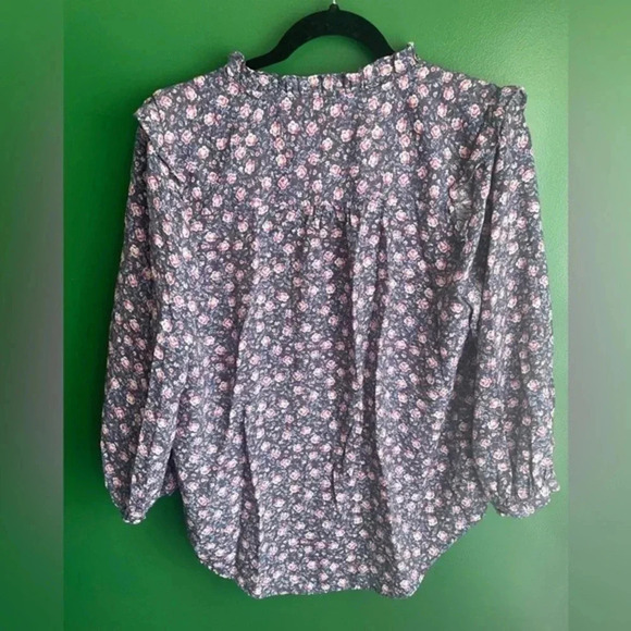 Lauren Conrad Long Sleeve Floral Feminine Top Blouse Size L EUC Cottagecore Cute - Picture 3 of 5